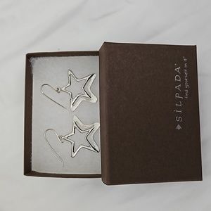 New Silpada Wish upon a Star 925 Sterling Dangle Star Stars Earrings W1403